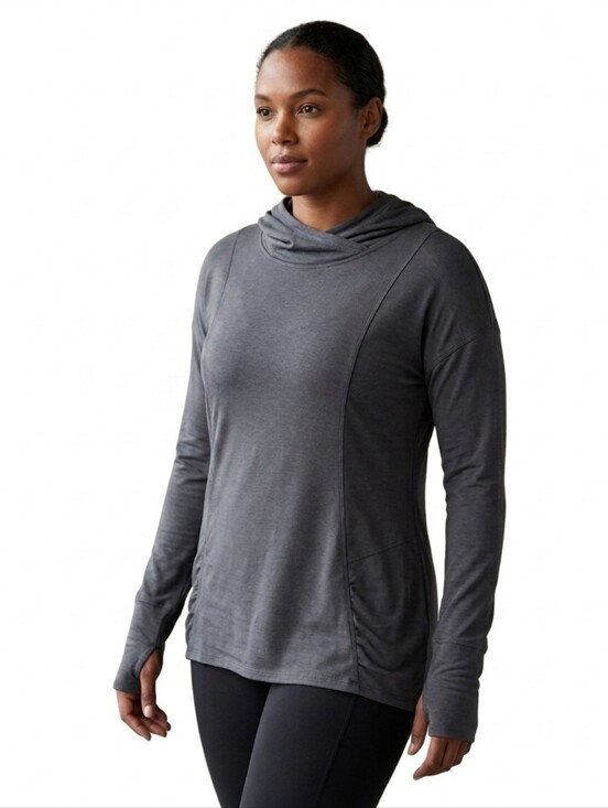 90 Degree By Reflex Tops - Gray Long-Sleeve Cowl Neck Pullover 90 DEGREE By, Reflex